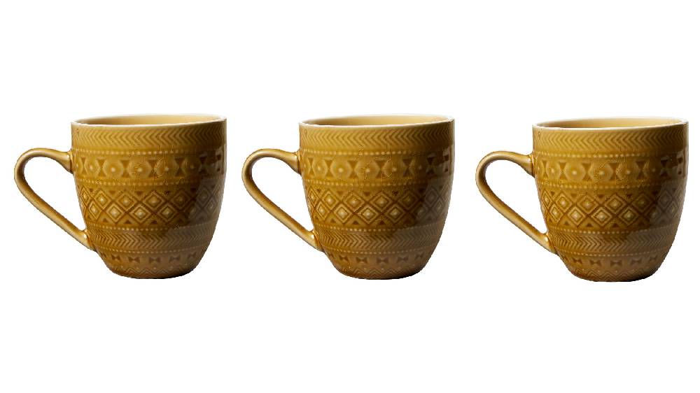 Novità Home Imperfect - egipt tazza color ocra con rilievi Solo un giorno rimasto