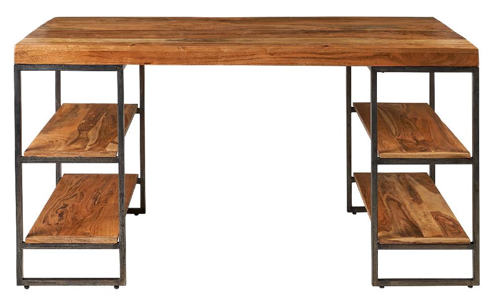 Novità Home Gosberg- scrivania con mensole in legno e metallo Black Friday Prezzi
