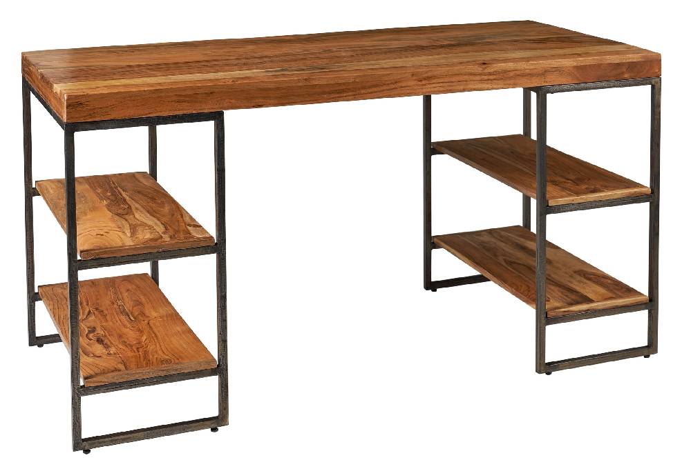Novità Home Gosberg- scrivania con mensole in legno e metallo Black Friday Prezzi