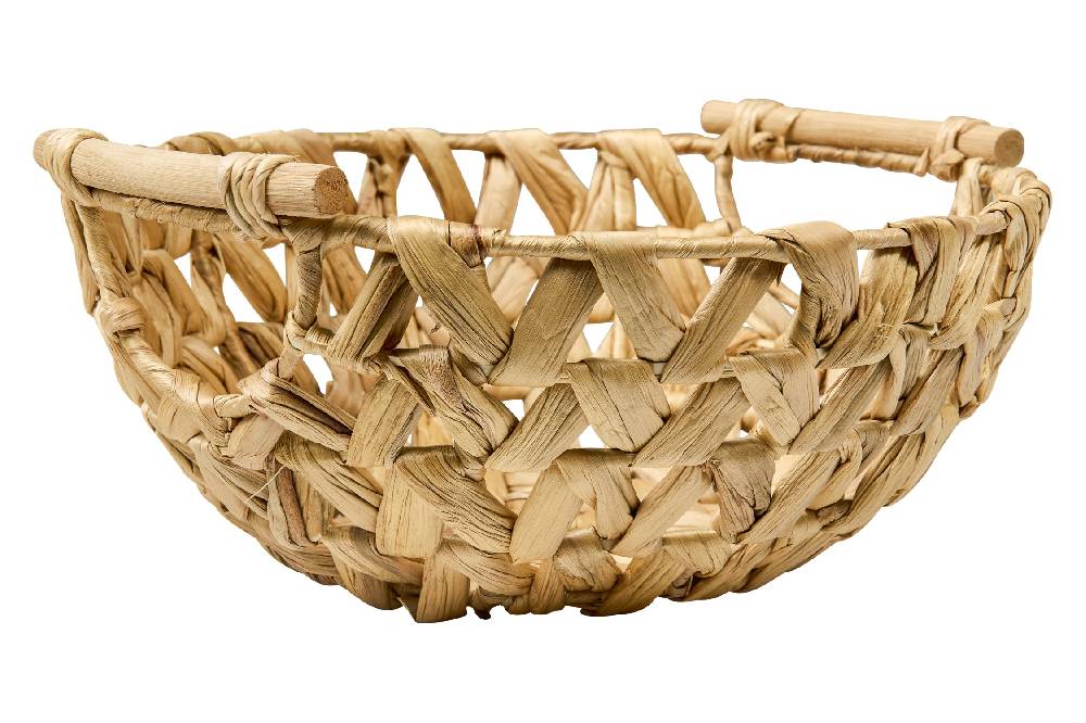 Novità Home Homemade - Cesta Porta Frutta Con Manici Trama Treccia Black Friday