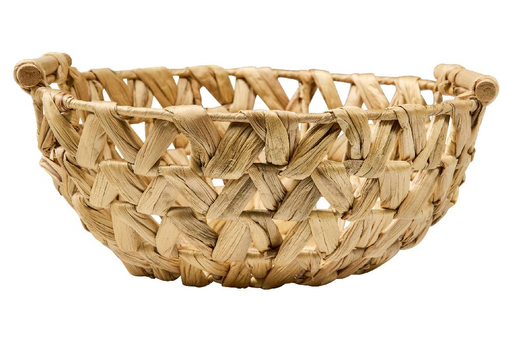 Novità Home Homemade - Cesta Porta Frutta Con Manici Trama Treccia Black Friday