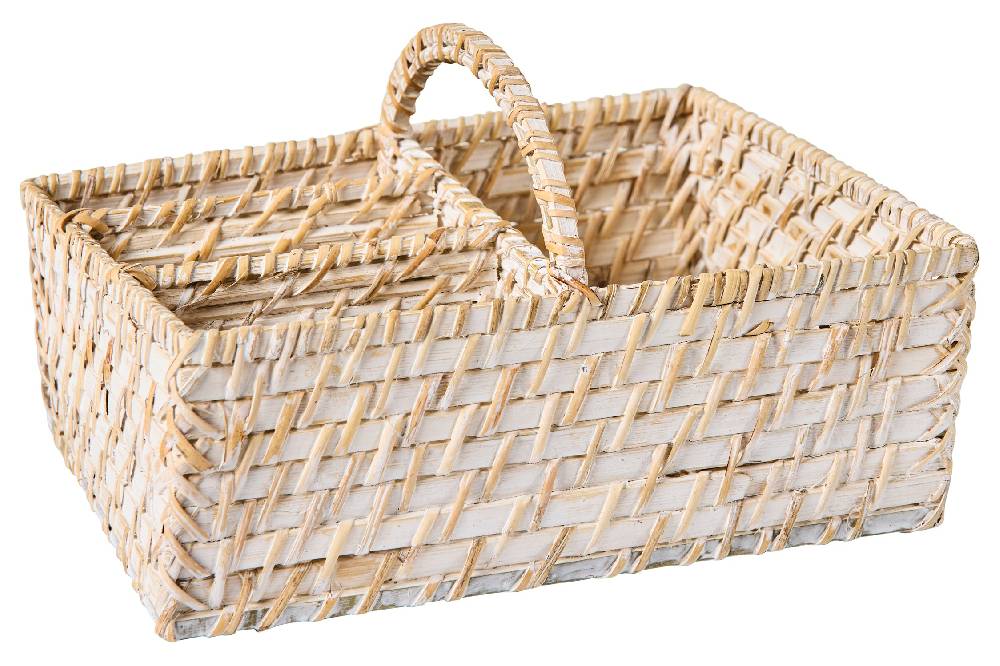 Novità Home Homemade - Cestino Rettangolare Con Divisori E Manico Offerta per la Festa della Mamma