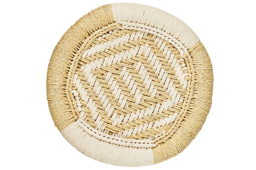 Novità Home Jambe - Sgabello Tondo Intreccio Corda Color Naturale Latest fashion