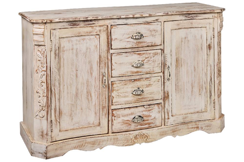 Novità Home Dominique - Credenza in Legno Riciclato Color Crema Comprane uno, ottenene uno gratis