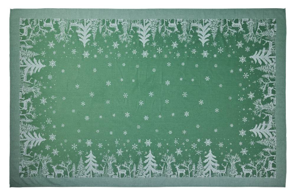 Novità Home Merry - Tovaglia Stampa Bosco Verde Antipiega Offerta settimanale