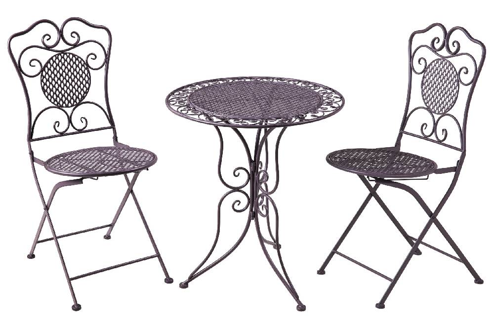 Novità Home Isabelle - Set 1/3 Tavolo Con Due Sedie Grigio Latest stili