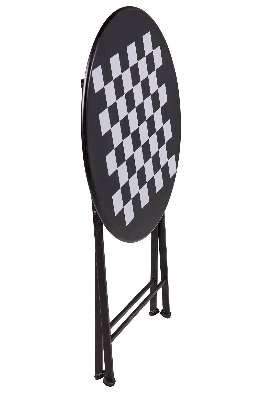 Novità Home Game - Set 1/3 Tavolino Nero Con Due Sedie Disegno Scacchiera Discount Store per i nuovi prodotti