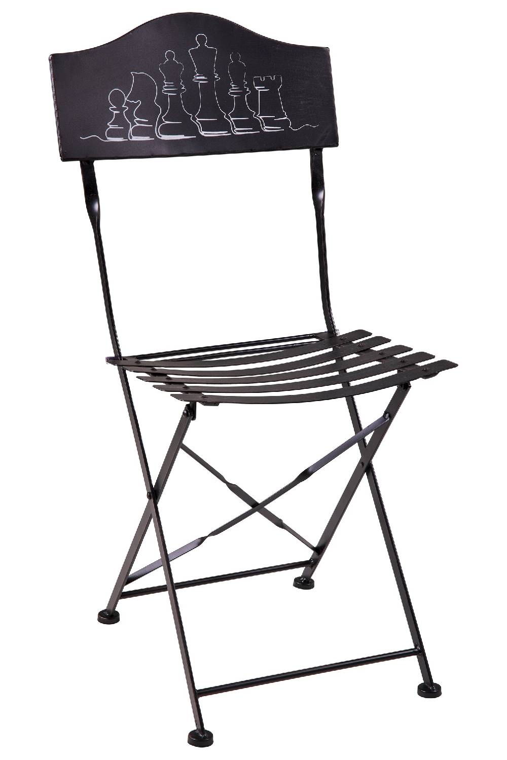 Novità Home Game - Set 1/3 Tavolino Nero Con Due Sedie Disegno Scacchiera Discount Store per i nuovi prodotti
