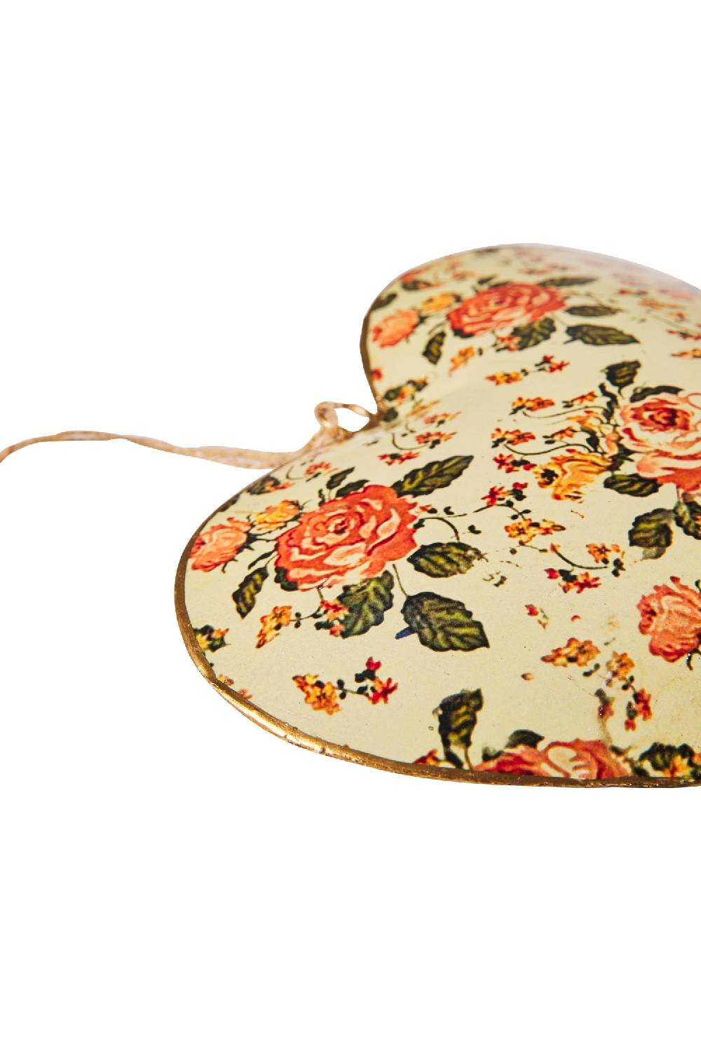 Novità Home Sweet - Cuore Ocra Con Fiori In vendita