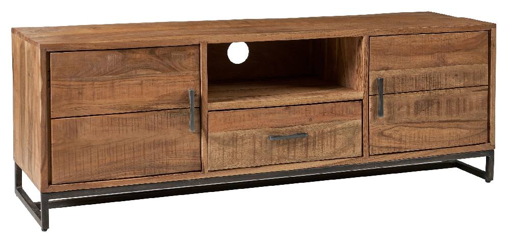 Novità Home Porta tv 1 cassetto e 2 sportelli in legno e meallo Italy