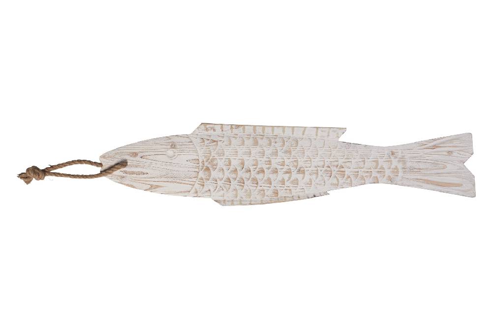 Novità Home Pesce da appendere in legno bianco Soddisfazione Garantita