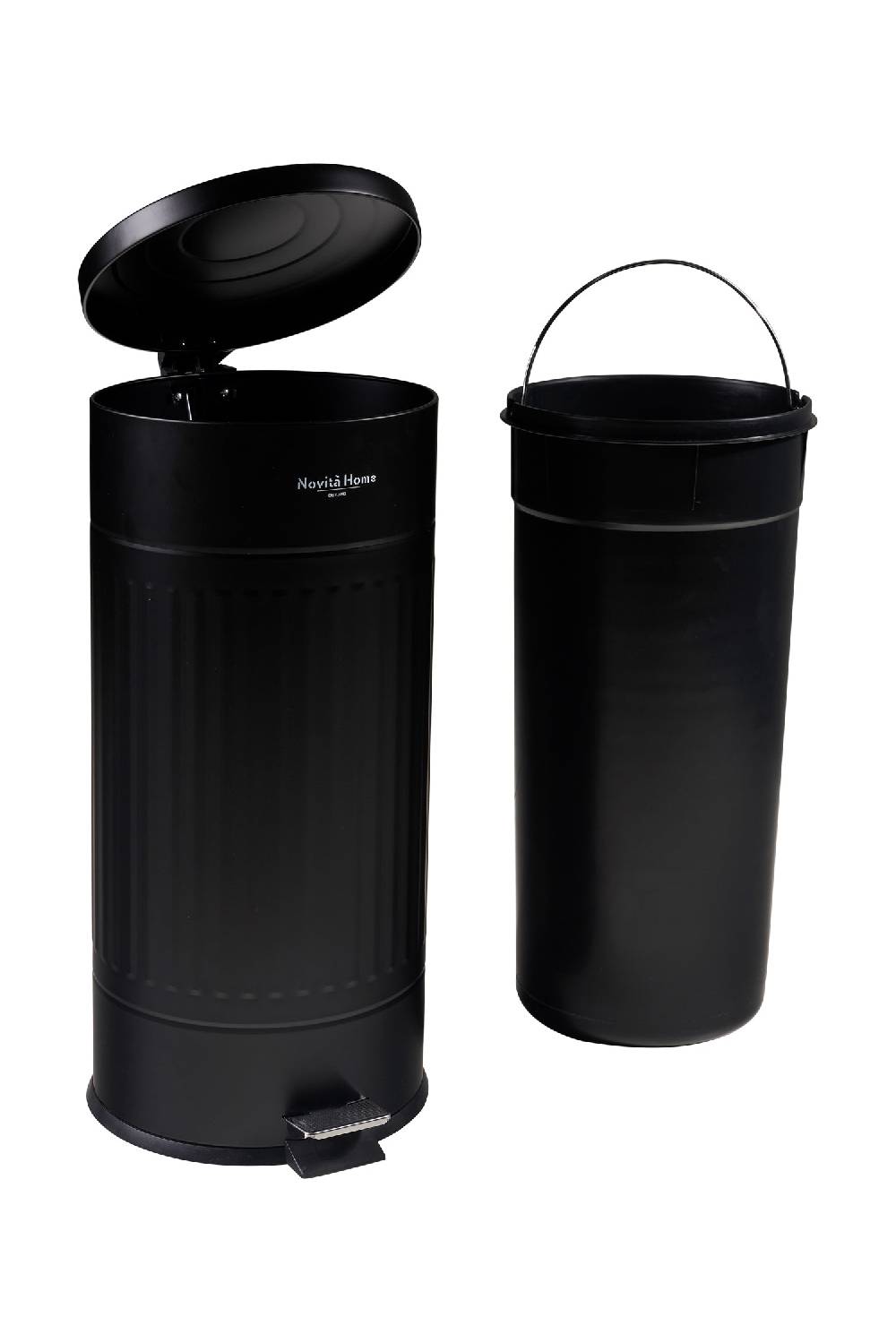 Novità Home Daily Trash - Pattumiera nera opaca - 30 litri soft touch in metallo soft close Promozione Limitata