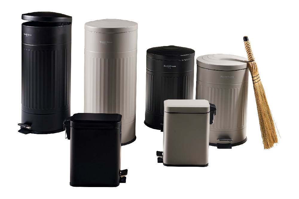 Novità Home Daily Trash - Pattumiera nera opaca - 30 litri soft touch in metallo soft close Promozione Limitata