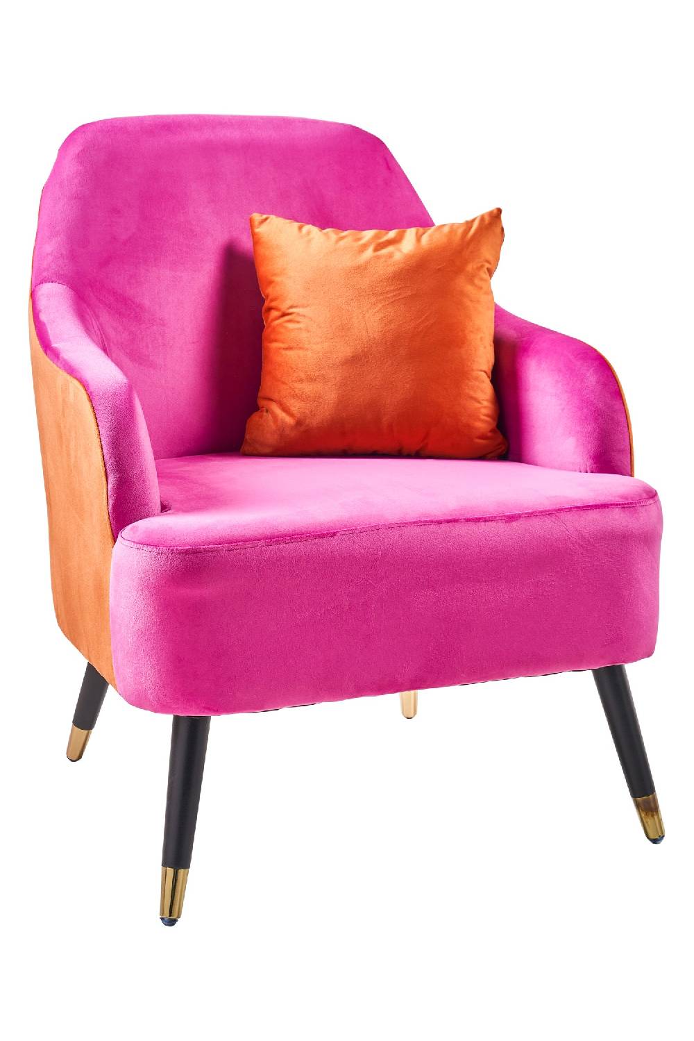 Novità Home Mariarosa - poltrona doppio colore con cuscino orange Lightning offer