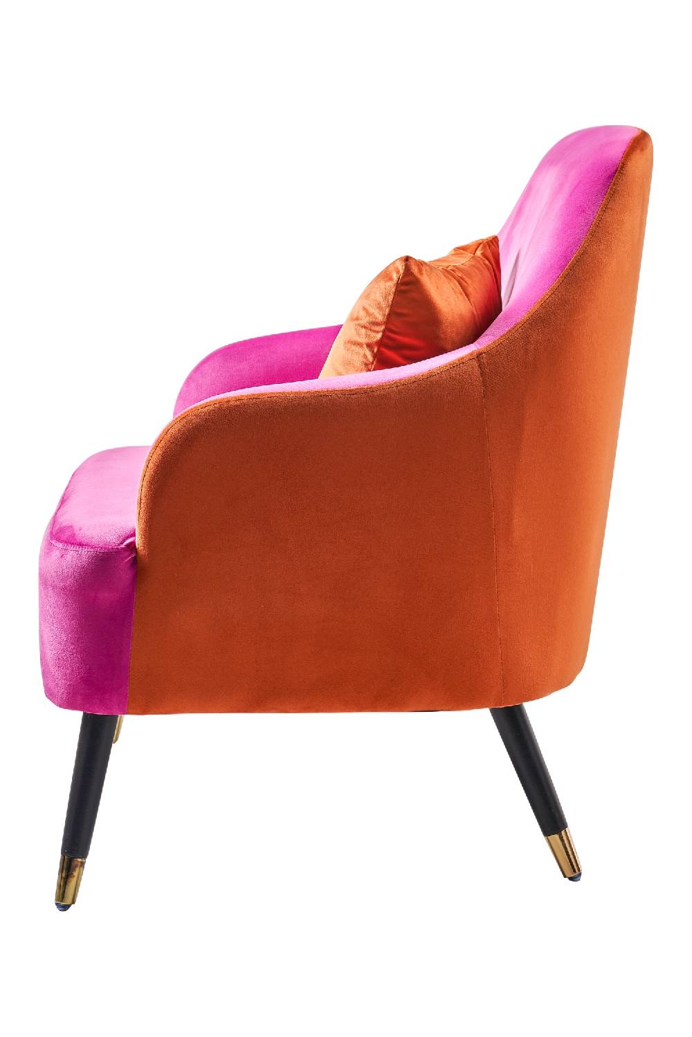 Novità Home Mariarosa - poltrona doppio colore con cuscino orange Lightning offer