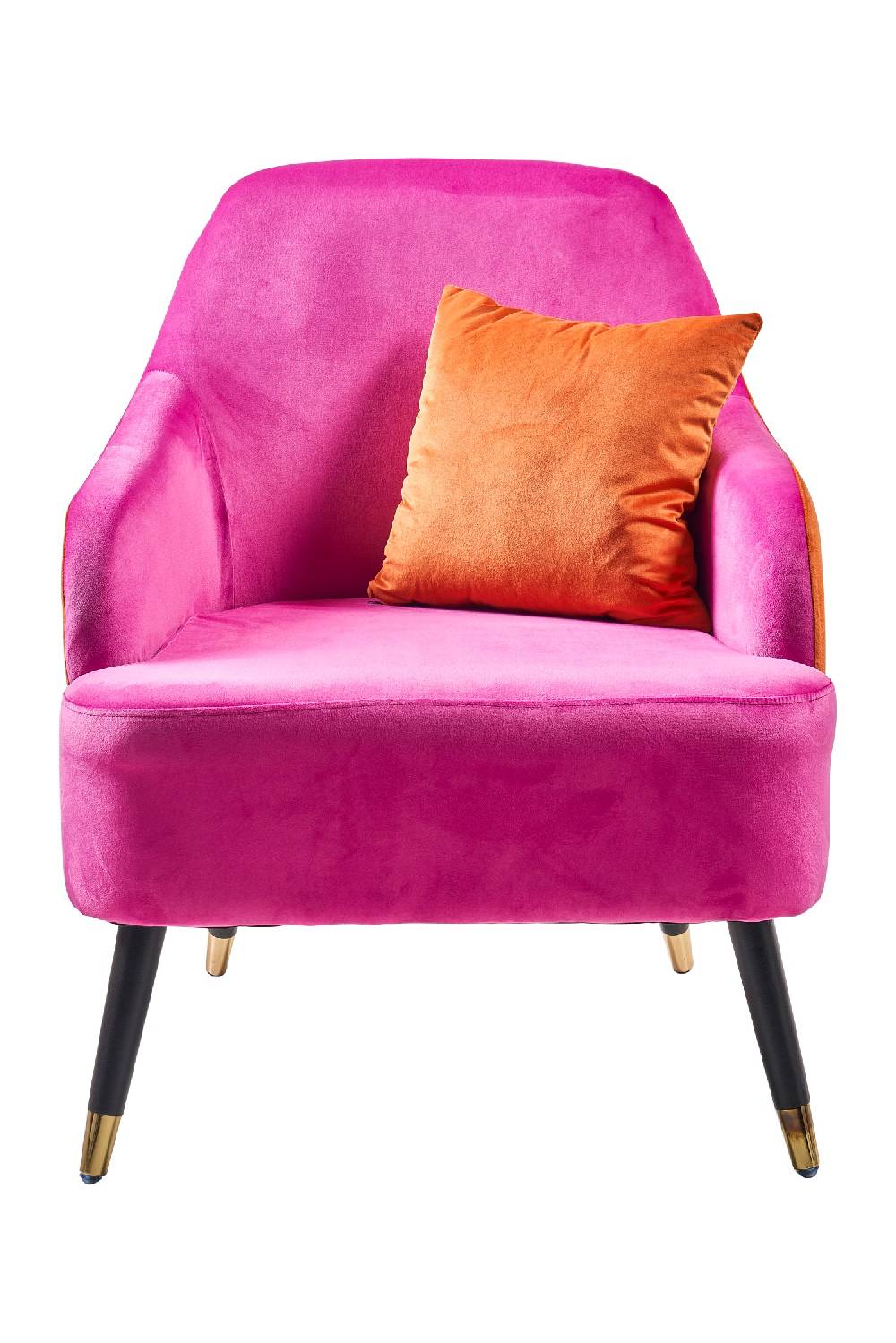 Novità Home Mariarosa - poltrona doppio colore con cuscino orange Lightning offer