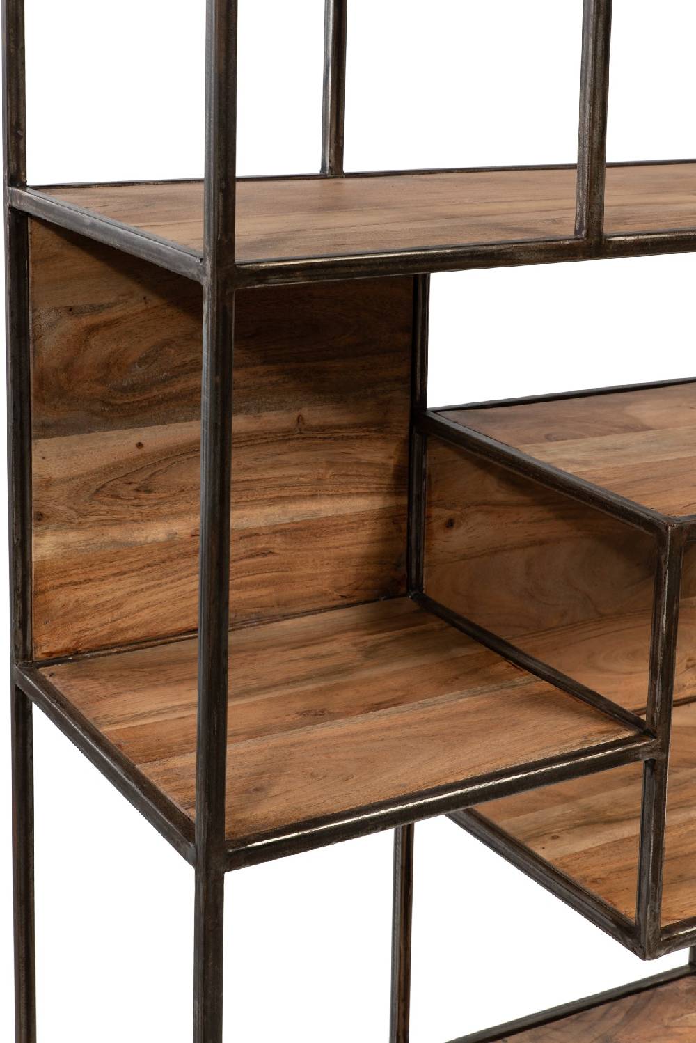 Novità Home Libreria con mensole sfalsate in legno e metallo Fino al 50% di sconto