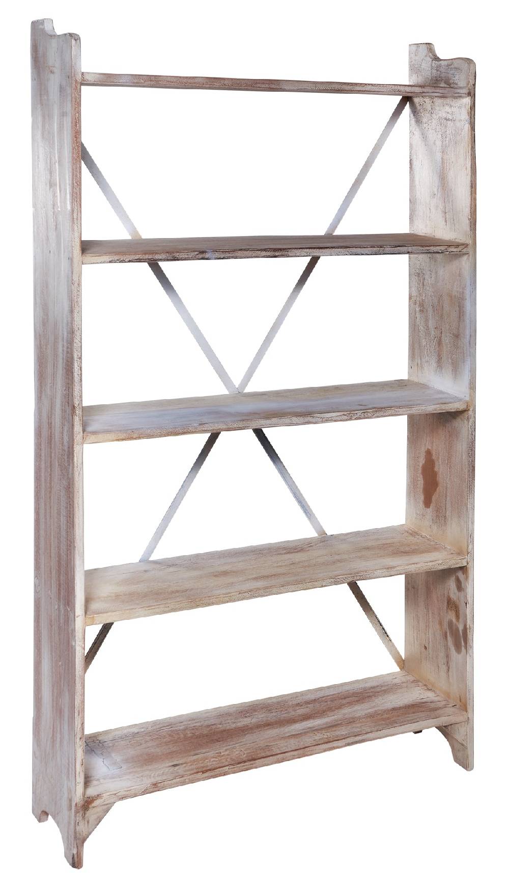 Novità Home Libreria 5 ripiani in legno sbiancato Fino al 65% di sconto