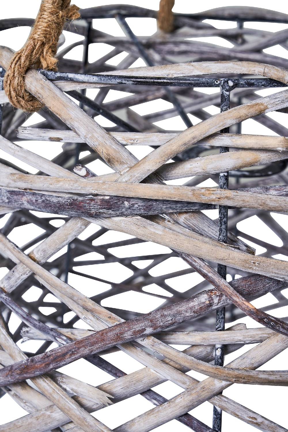 Novità Home Lampadario cesta rattan bicolore Duty-free