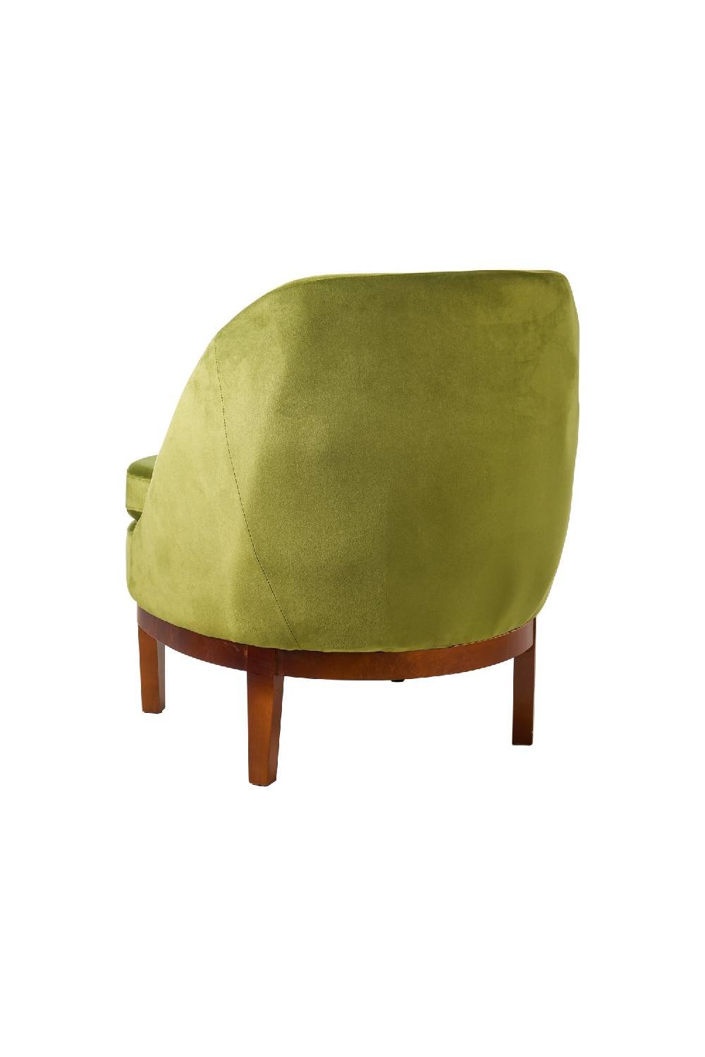 Novità Home Isotta - poltrona con base in legno verde oliva Promozione