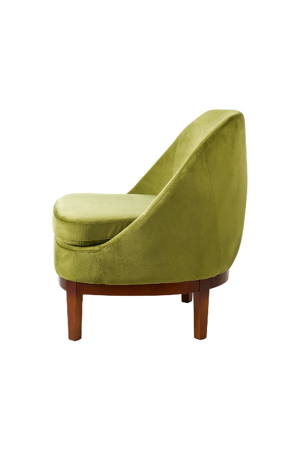 Novità Home Isotta - poltrona con base in legno verde oliva Promozione