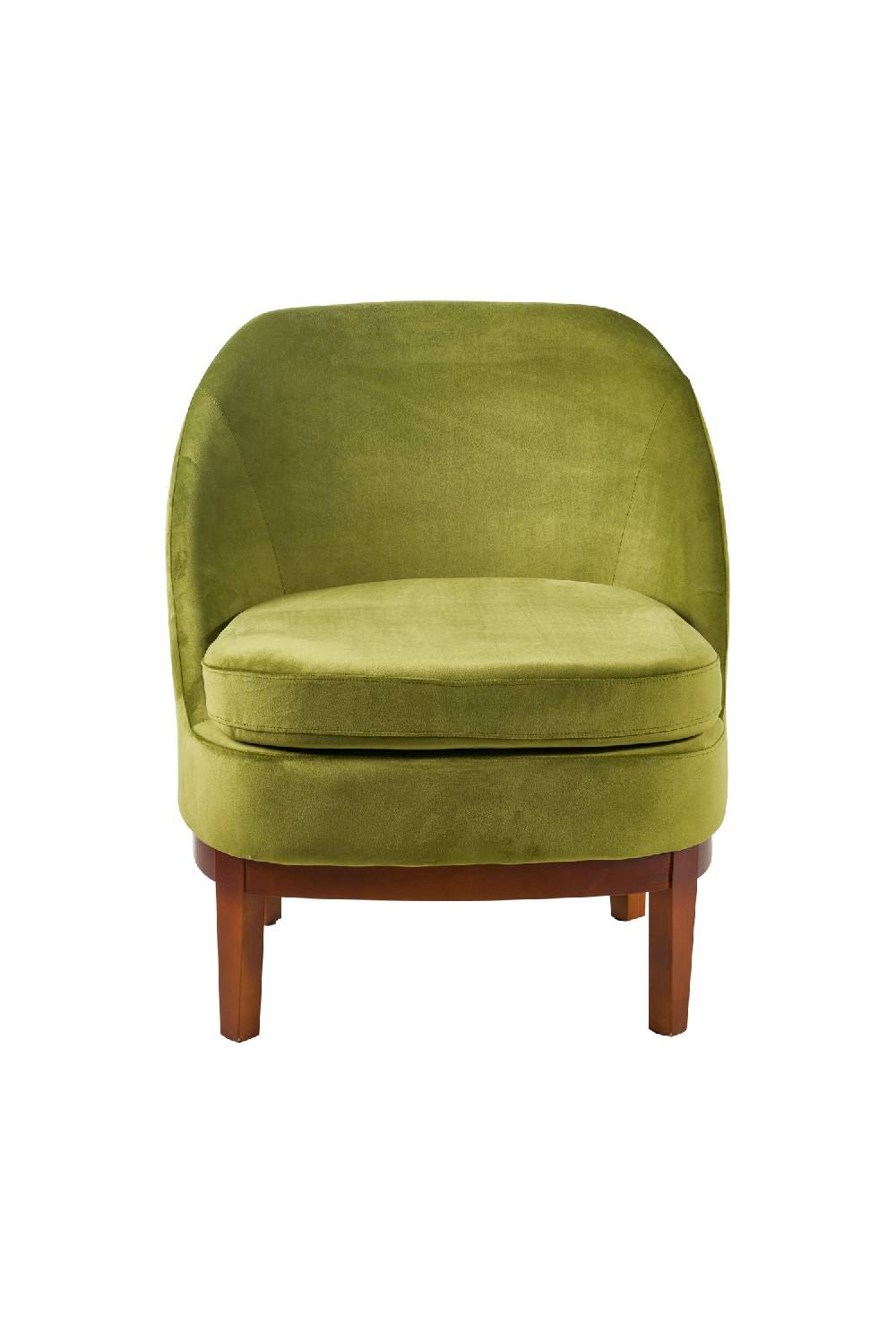 Novità Home Isotta - poltrona con base in legno verde oliva Promozione