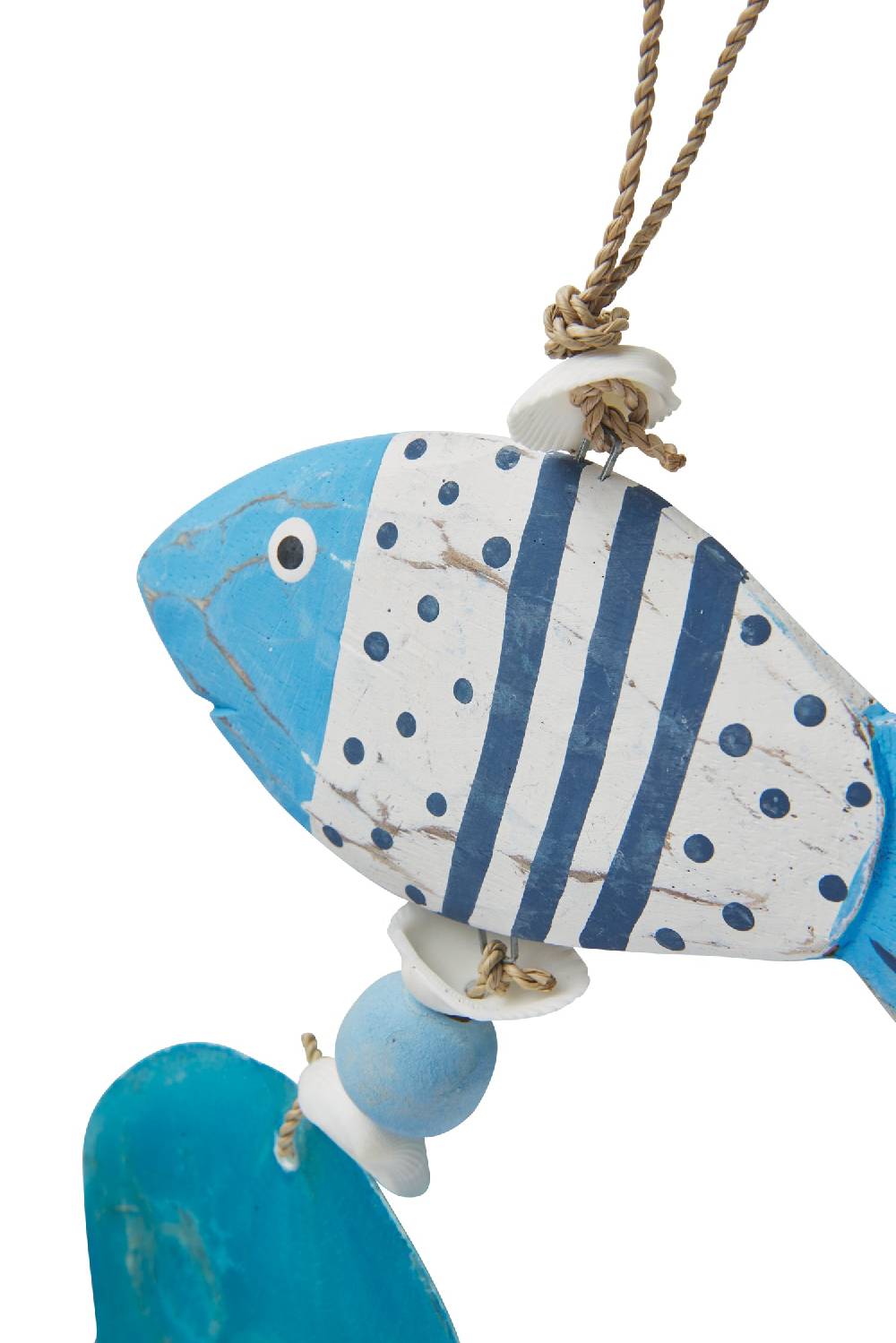 Novità Home Decor - Nappa Con Pesce E Conghiglia Turquese Offerte