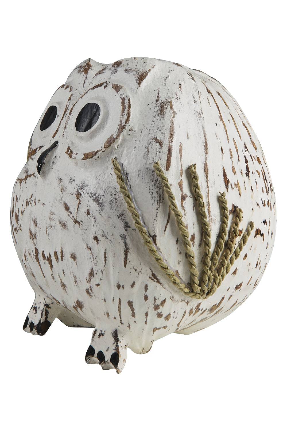 Novità Home Decor - Civetta Cocco Bianco Grande vendita