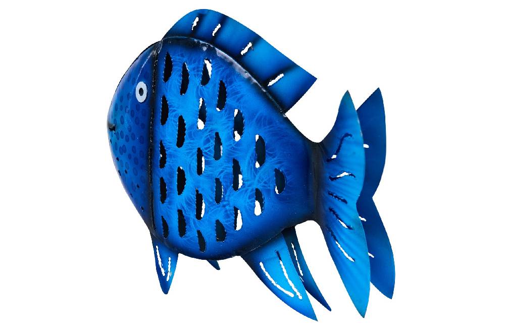 Novità Home Aquarium - Pesce Medio In Ferro Blue Vendite stagionali