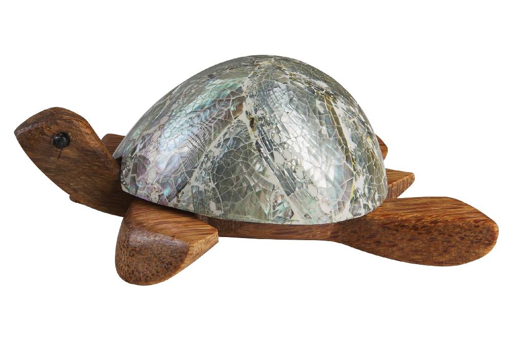 Novità Home Turtle - Porta Tea Light Carapace In Abalone Offerta natalizia