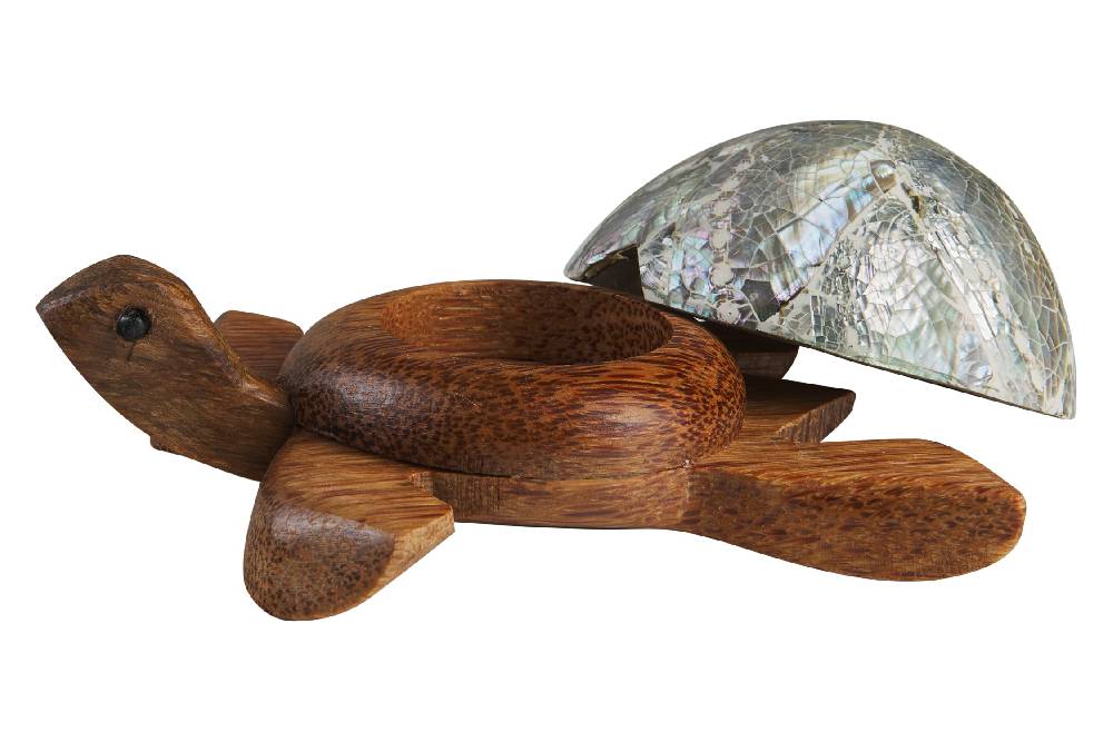 Novità Home Turtle - Porta Tea Light Carapace In Abalone Offerta natalizia