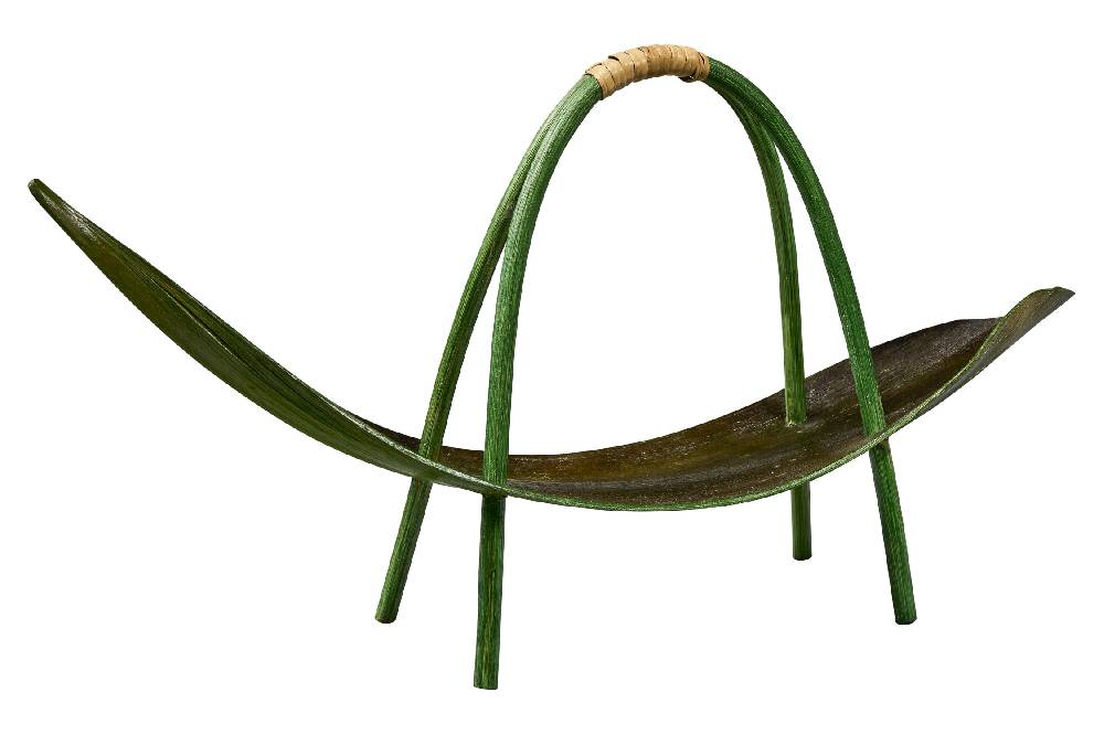 Novità Home Tray - Foglia Di Banano Con Manico Verde Offerta migliore