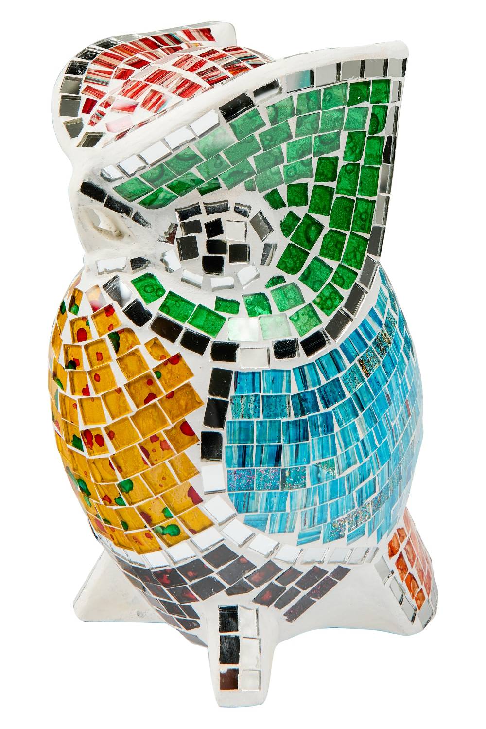 Novità Home Decor - Gufi Mosaico Set 1/2 Liquidazione