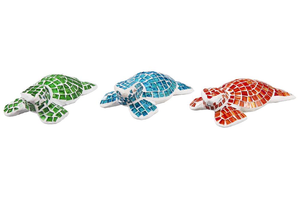 Novità Home Colour - Tartaruga Con Specchietti Azzurri Enormi risparmi