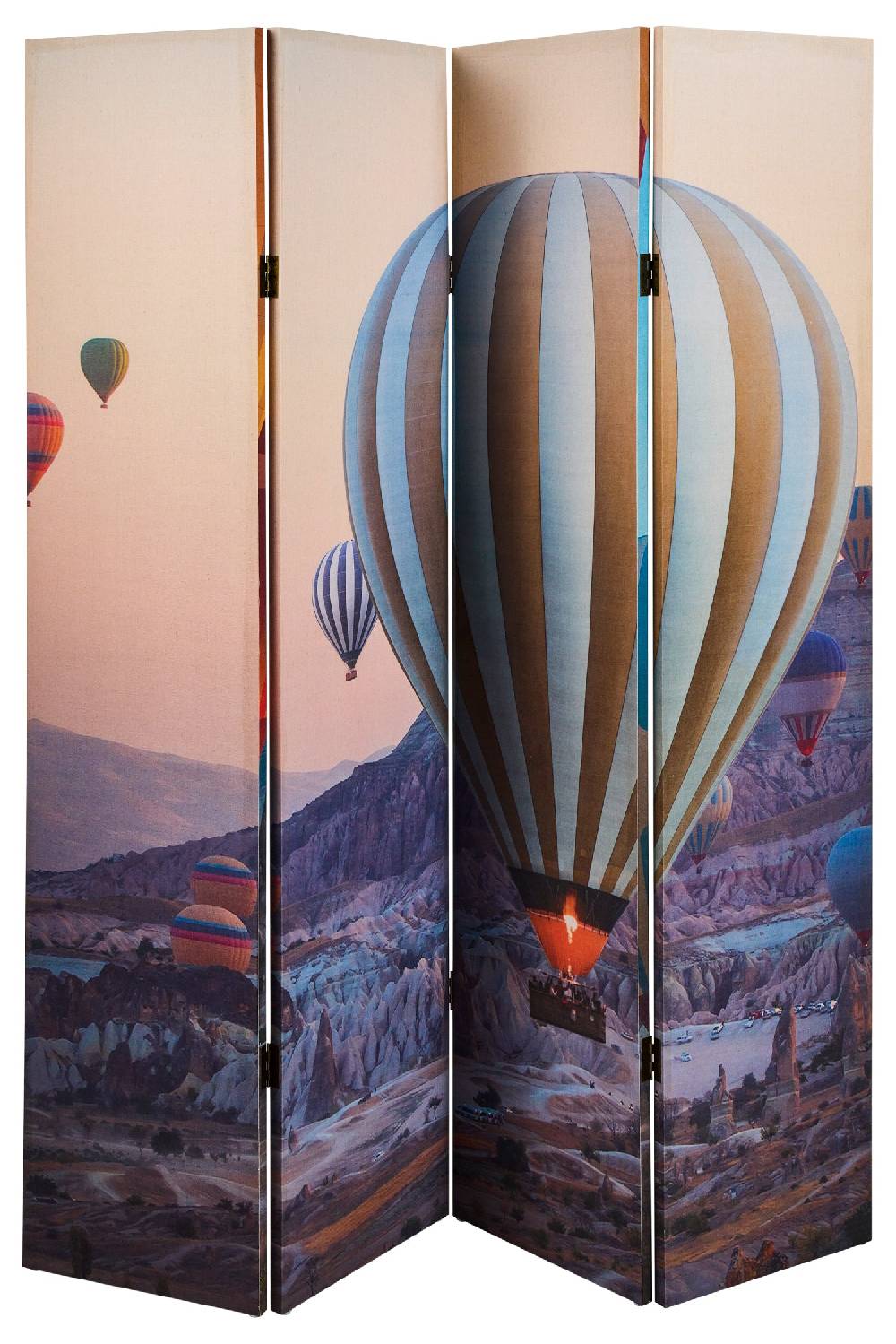 Novità Home Paravento - Volo Di Mongolfiere 4 Ante Linen Offerta settimanale