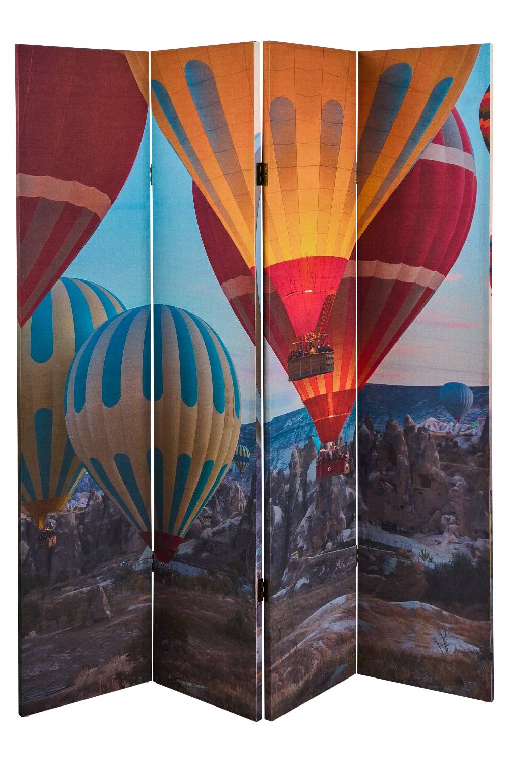 Novità Home Paravento - Volo Di Mongolfiere 4 Ante Linen Offerta settimanale