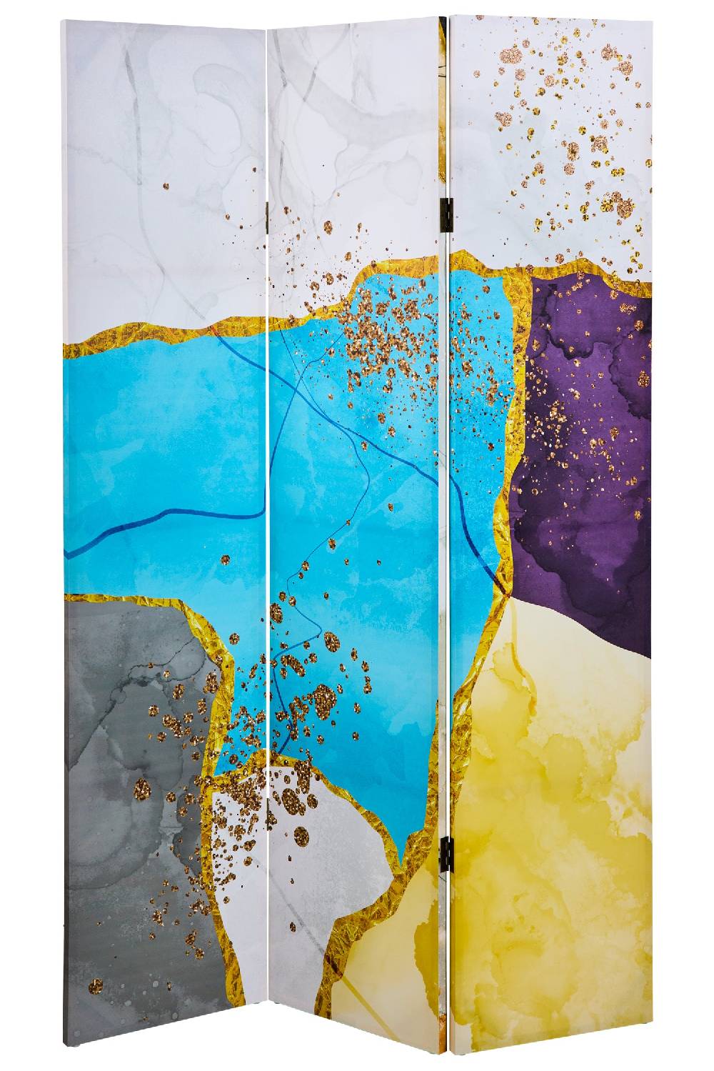 Novità Home Paravento - Marble Multi Colors 3 Ante Canvas Ritorno libero