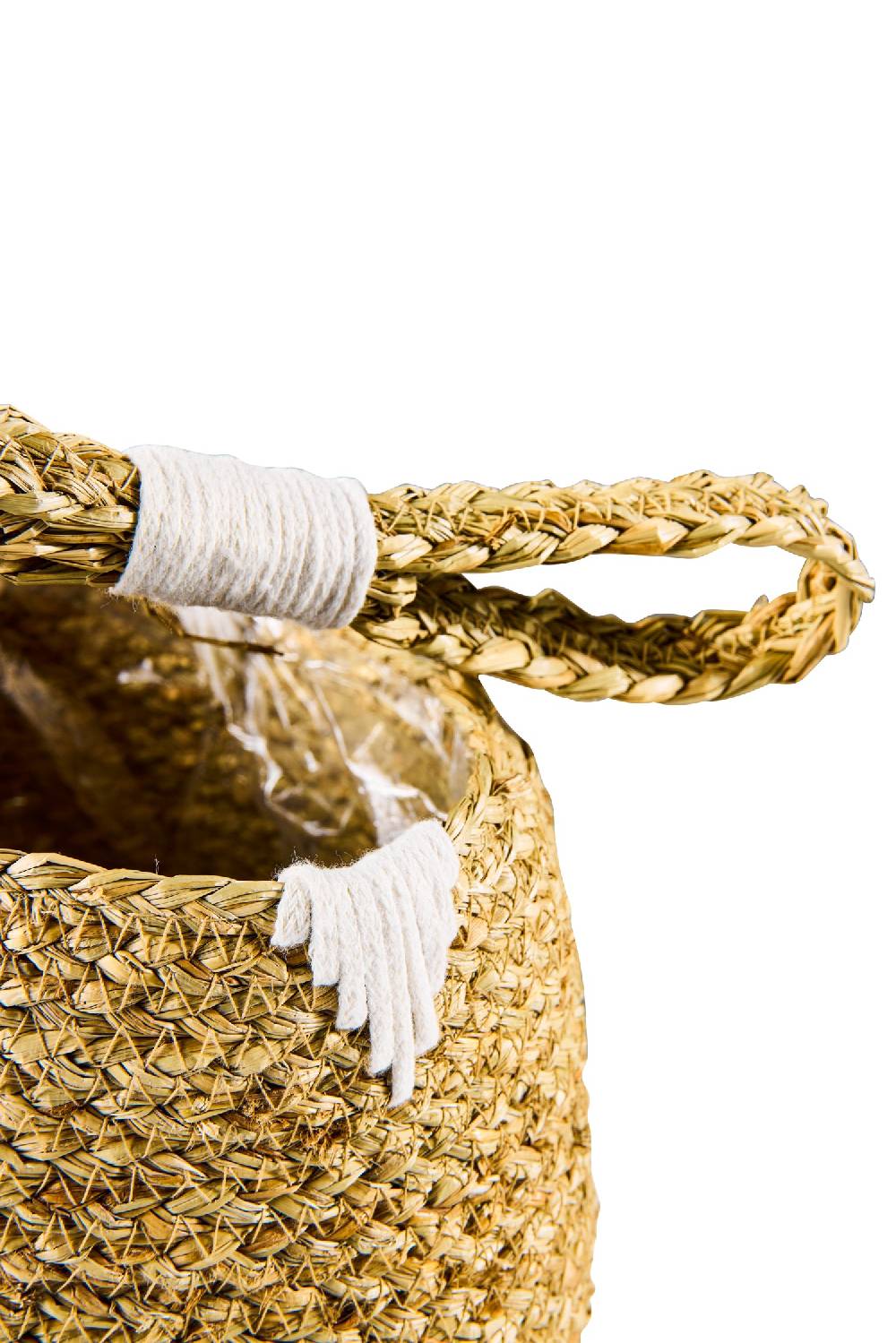 Novità Home Boho Chich - Set 2 Ceste da Appendere in Seagrass e Cotone Latest stili