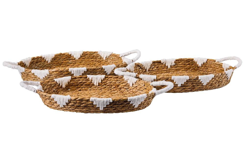 Novità Home Boho Chic - Ceste Vassoi Ovali Con Manici Porta Pyrex Ultimi due giorni