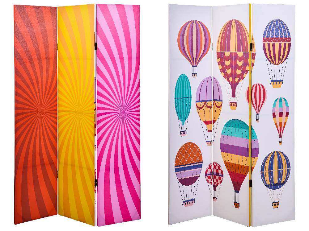 Novità Home Paravento - Mongolfiere Paraide Fronte Retro 3 Ante Canvas Fino al 60% di sconto