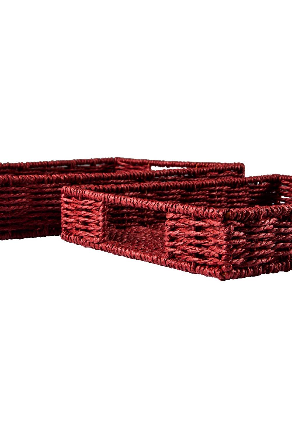 Novità Home Gourmet - Cesto Vassoio Rettangolare Burgundy Set 1/2 Trasporto libero internazionale