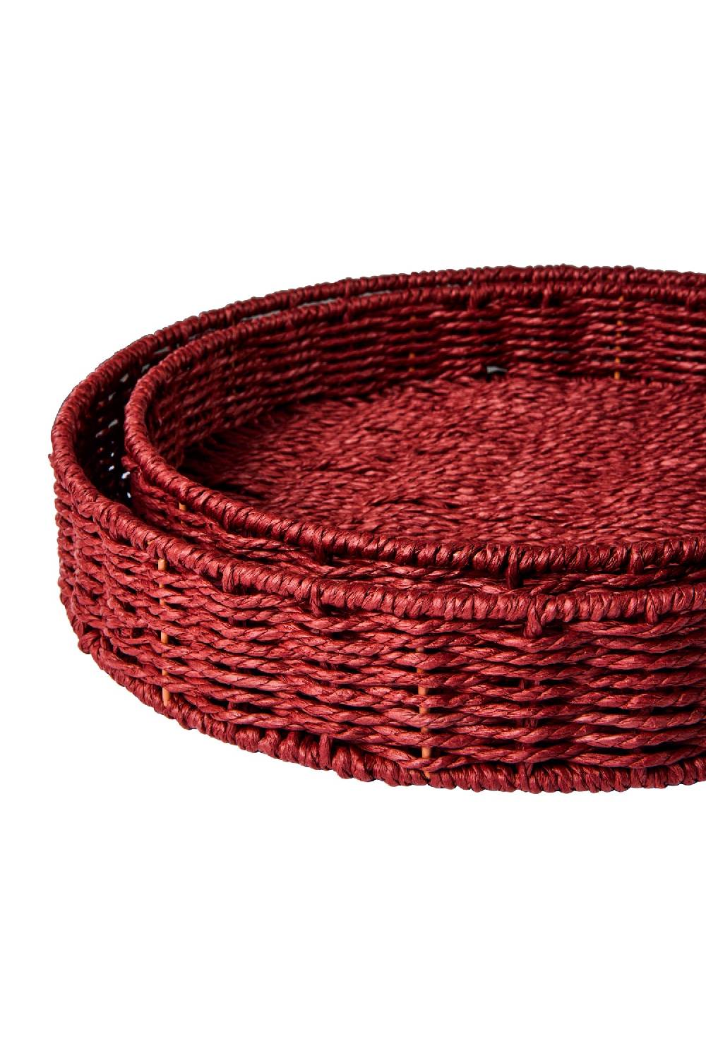 Novità Home Gourmet - Ceste Vassoio Tondo Burgundy Set 1/2 Limitato a 3 giorni