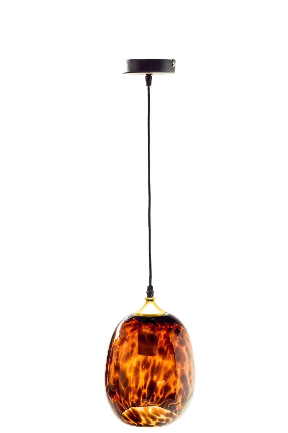 Novità Home Glass - Lampadario Forma Uovo Maculato In vendita