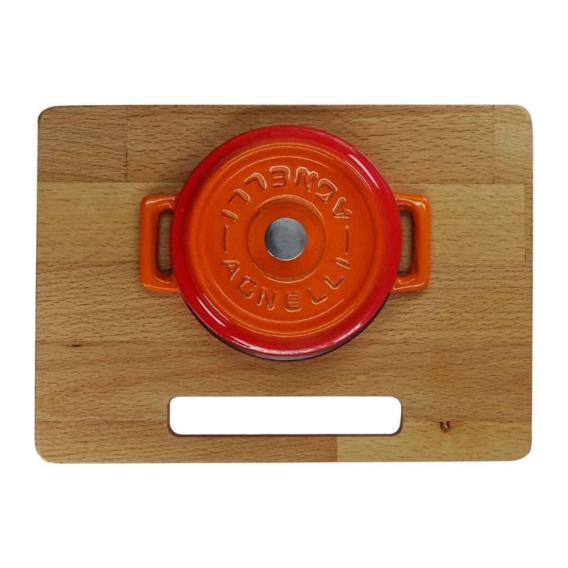 Pentole Agnelli Supporto in legno per mini casseruola tonda Convenienza