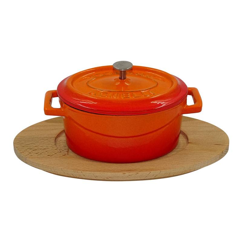 Pentole Agnelli Vassoio in legno per mini casseruola ovale Sconto