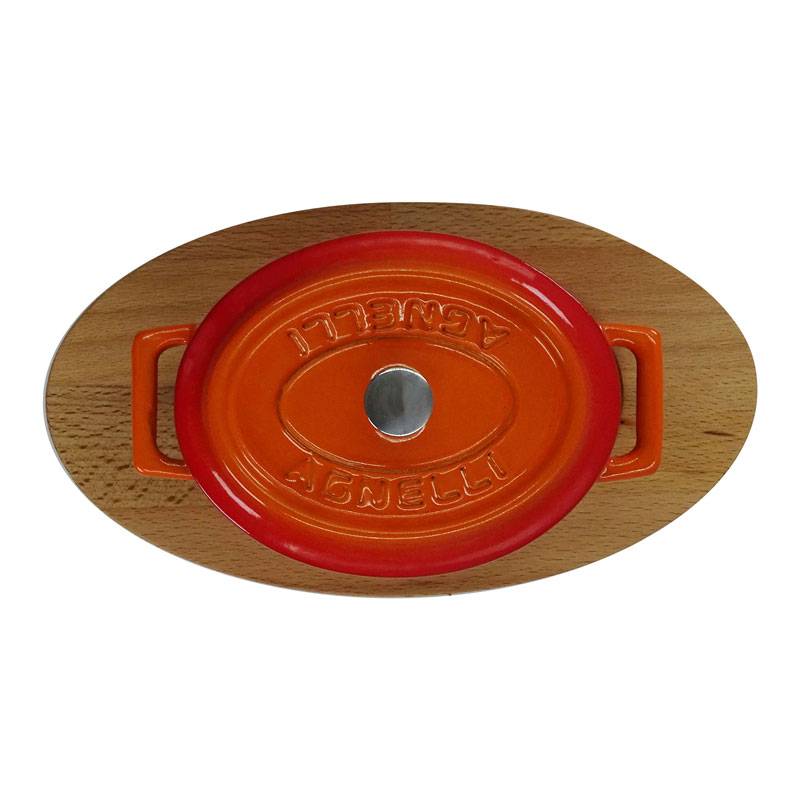 Pentole Agnelli Vassoio in legno per mini casseruola ovale Sconto