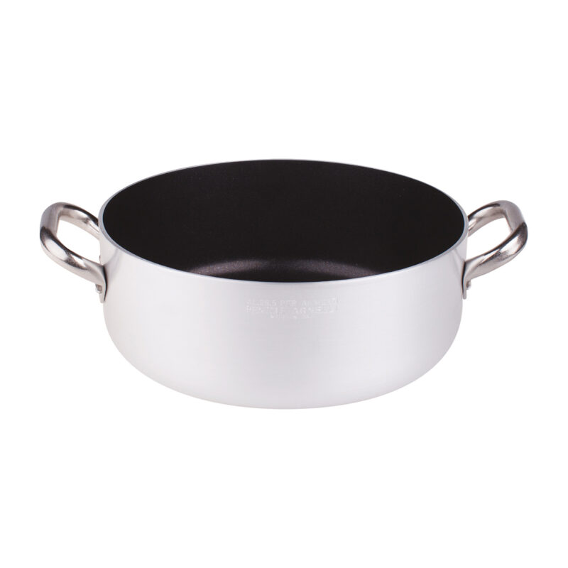 Pentole Agnelli Casseruola antiaderente bassa in alluminio 3mm – 2 maniglie