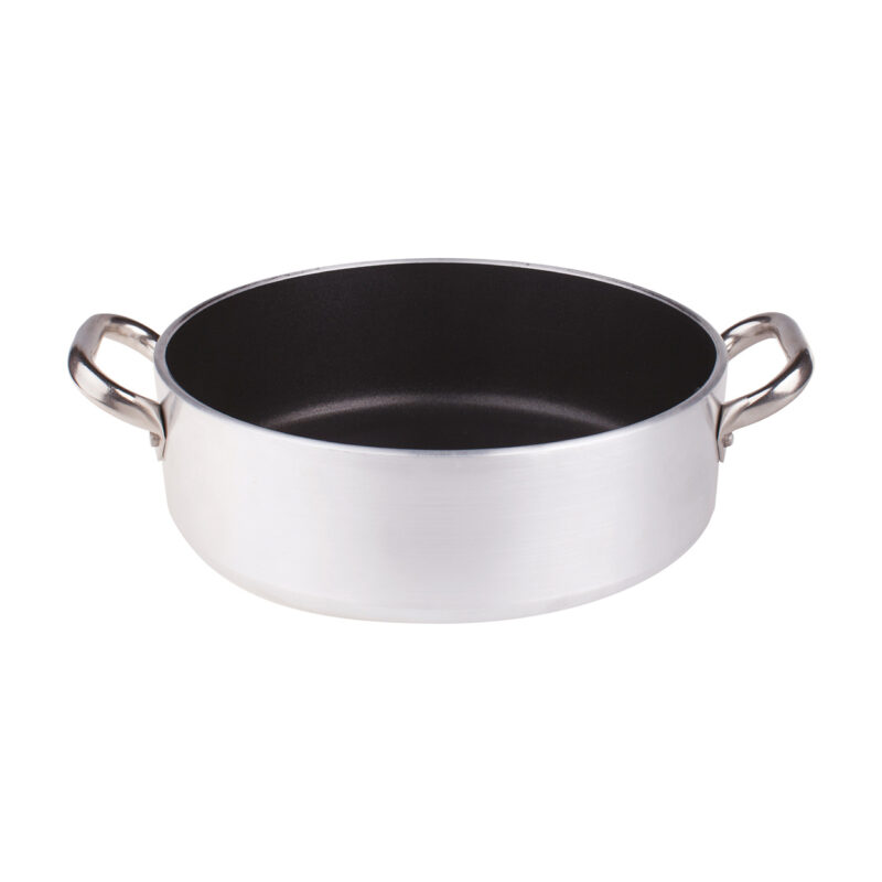 Pentole Agnelli Casseruola antiaderente bassa in alluminio 5mm – 2 maniglie