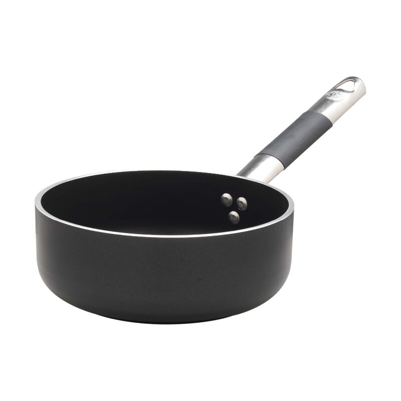 Pentole Agnelli Casseruola antiaderente induzione AlBlack bassa in alluminio 5mm – 1 manico