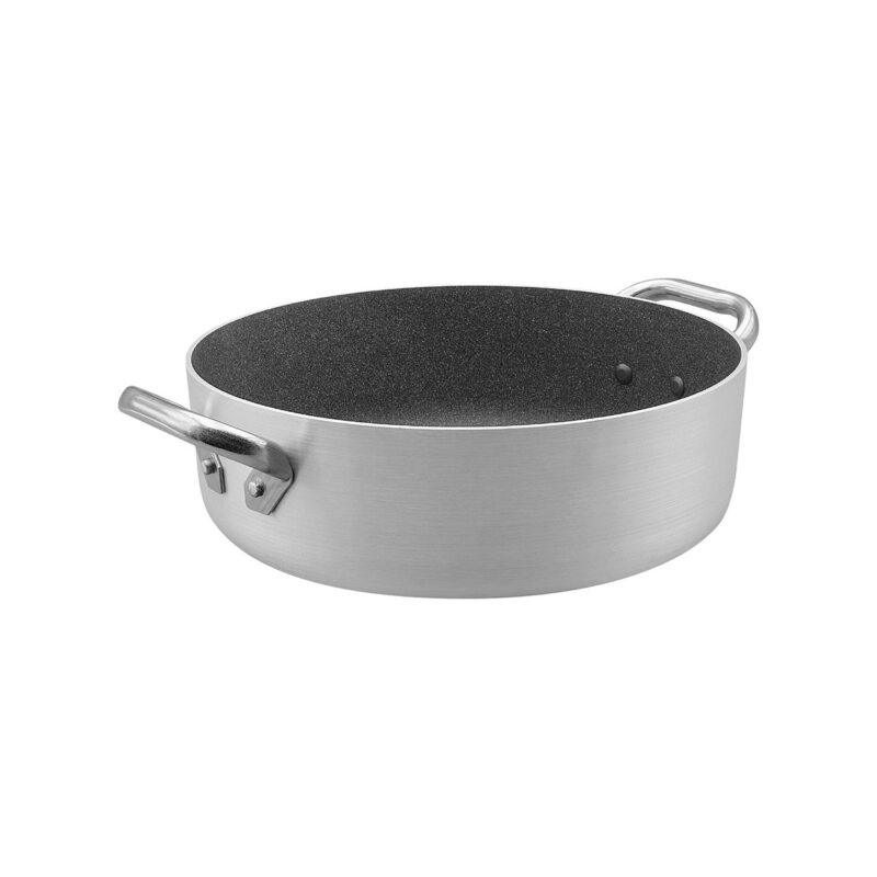 Pentole Agnelli Casseruola antiaderente induzione SharkSkin bassa in alluminio 3mm – 2 maniglie